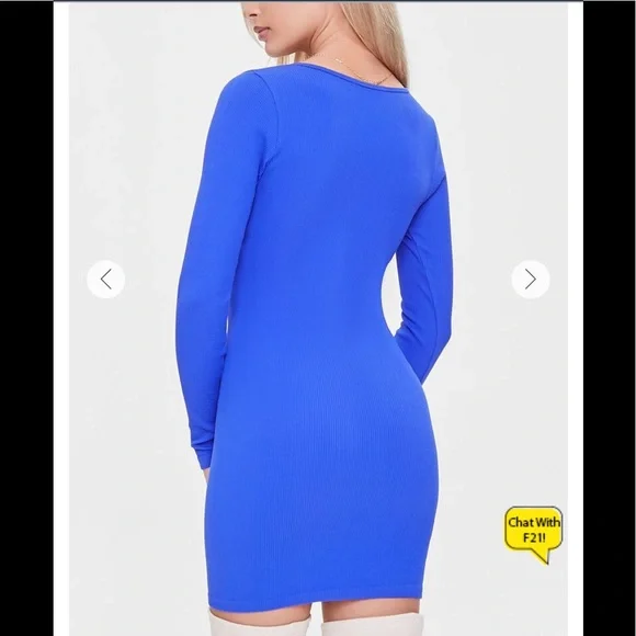 Ribbed Mini Bodycon Dress NWT - Picture 2 of 6